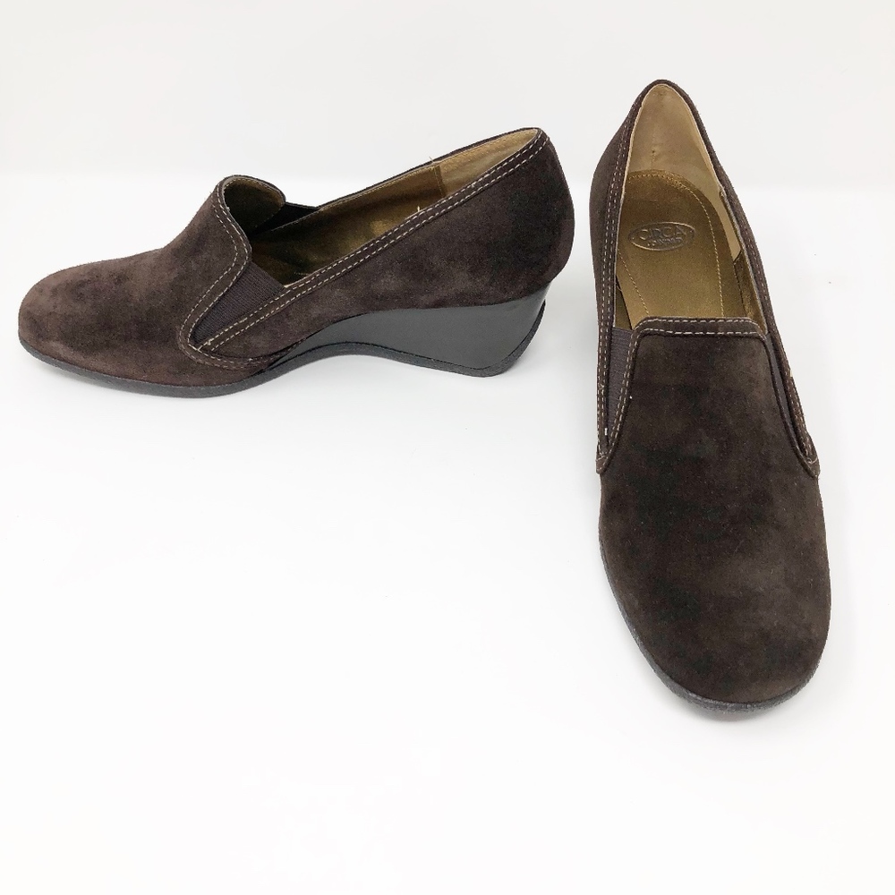 Circa Joan & David Sz 10 Brown Suede Leather Heels - Picture 3 of 8
